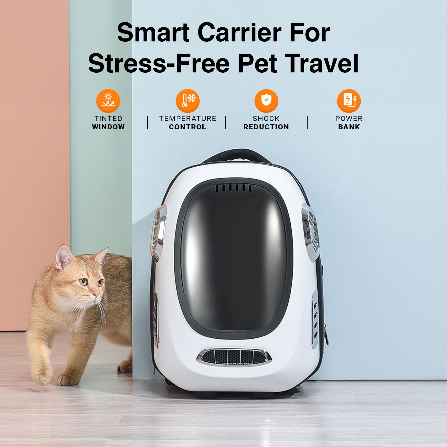 Trekpod Smart App Pet Carrier Backpack with Temperature Control