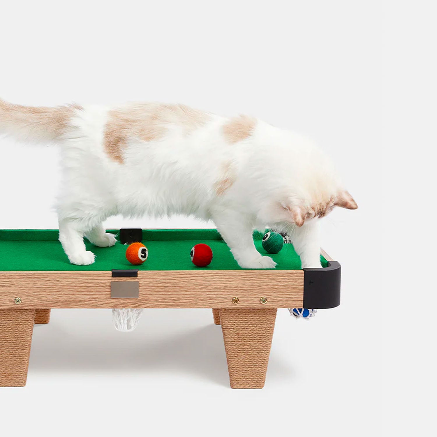 Meownooker Mini Pool Table Cat Scratcher and Catnip Toy Set