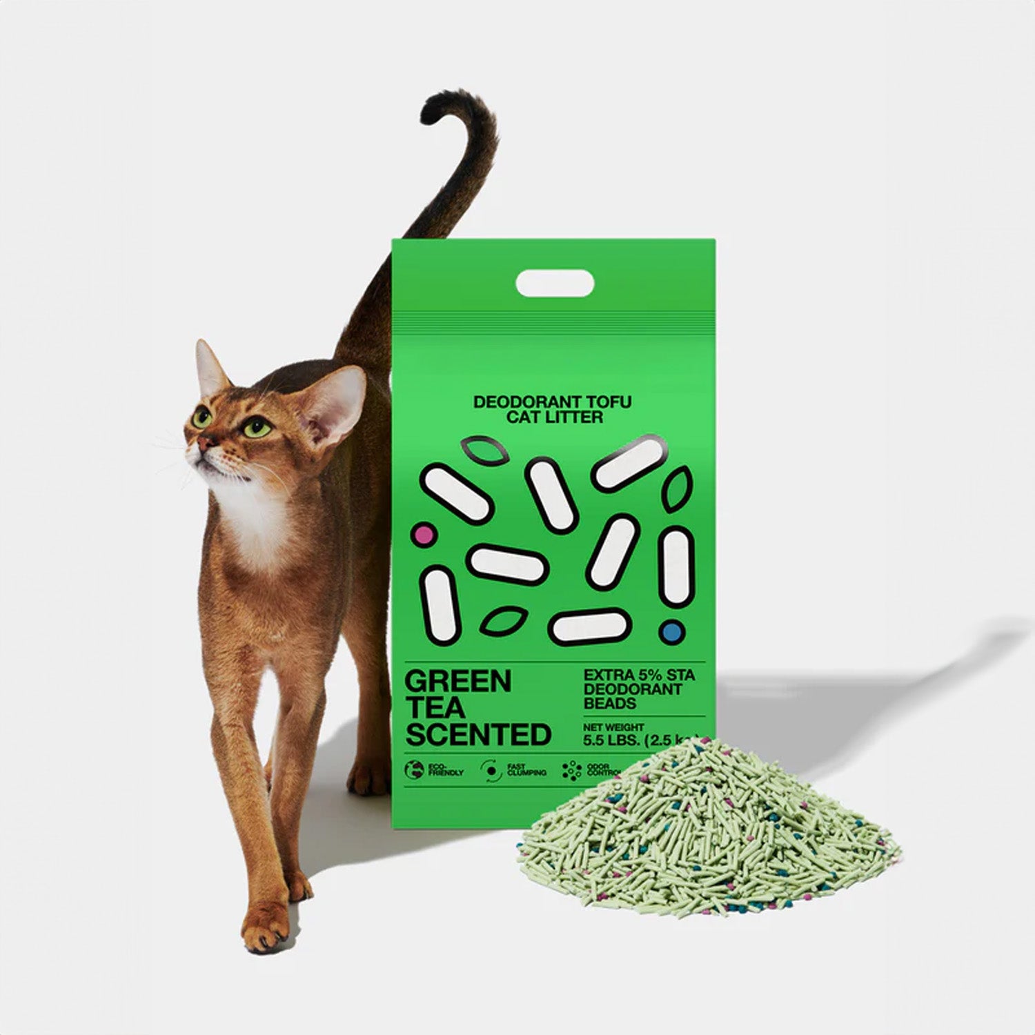 Instant Clumping Deodorizing Tofu Cat Litter - 4pk