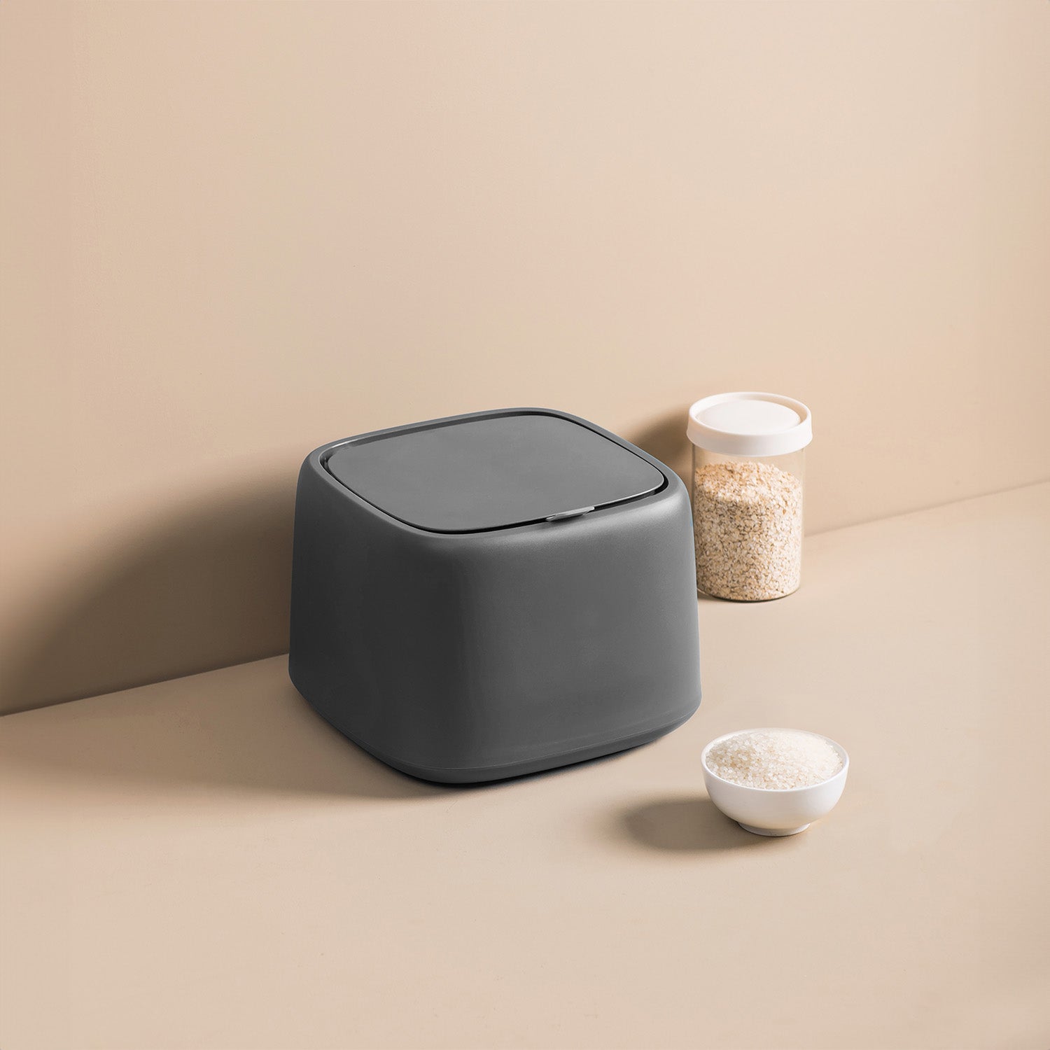 HOKAN Kibble Food Container, 10L Grey One Size