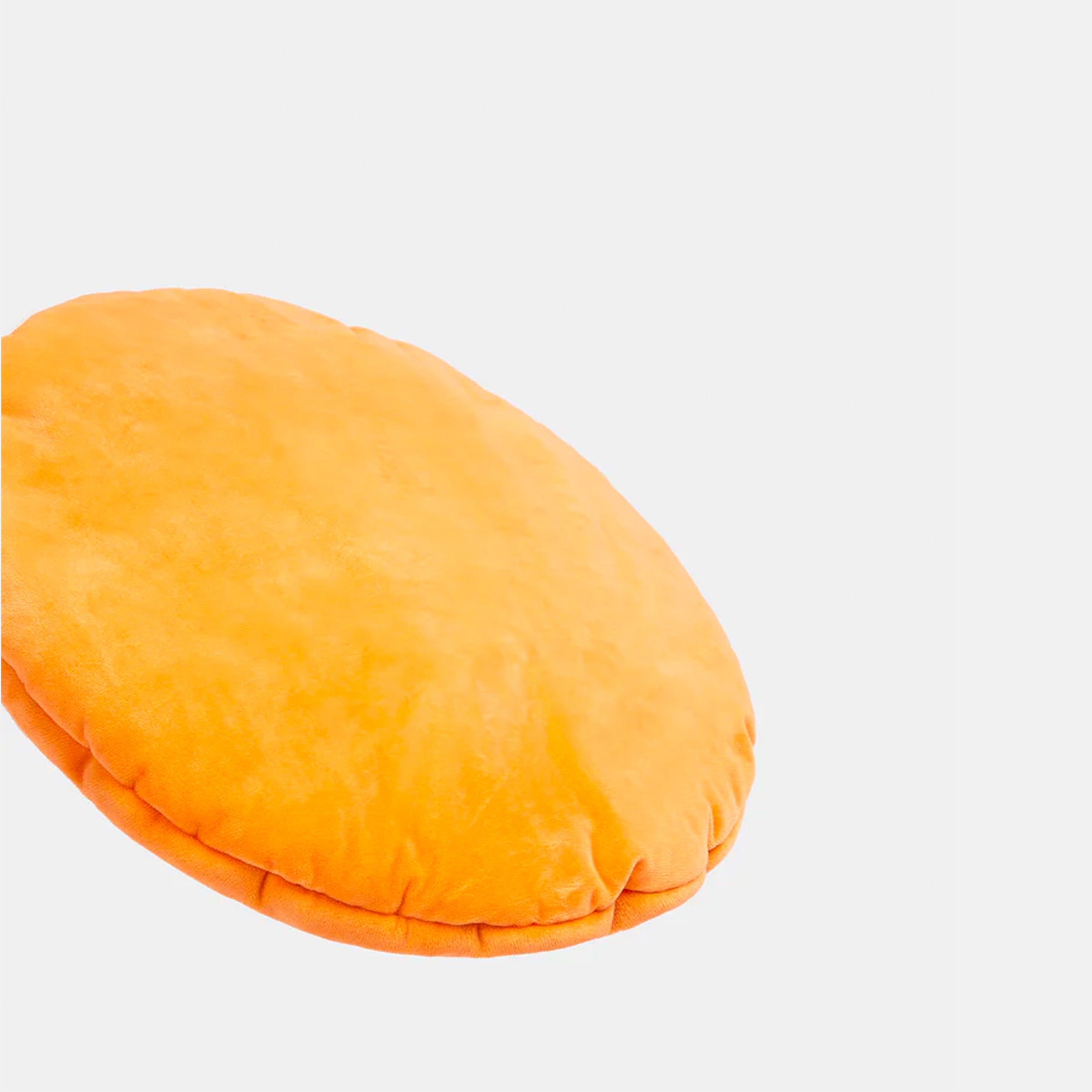 Tangerine Rattan Pet Bed with Plush Cushion