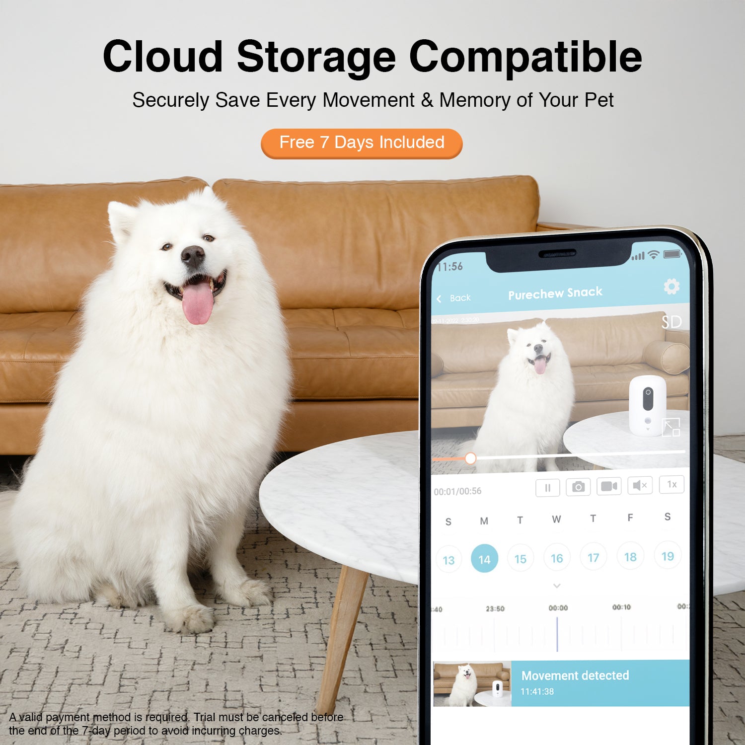 Purechew Snack Automatic App Pet Treat Dispenser with HD Camera