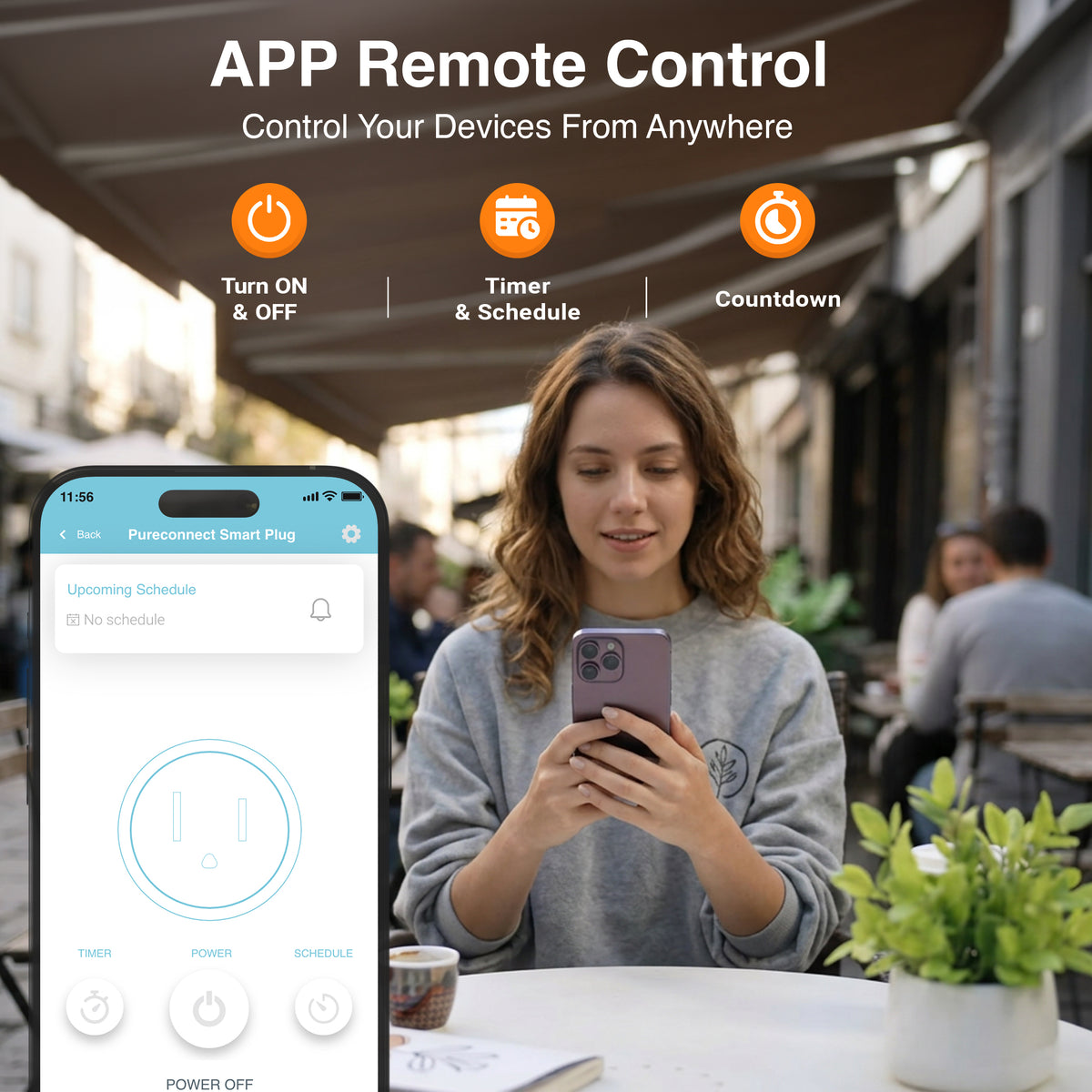 Pureconnect Smart App Enabled Plug, Adapter & Converter