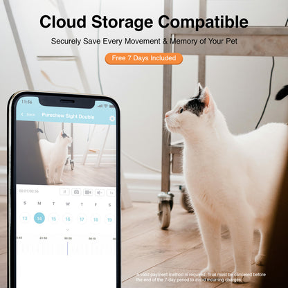 Purechew Sight Double 4L Bowl Smart App Enabled Feeder for Cats and Dogs