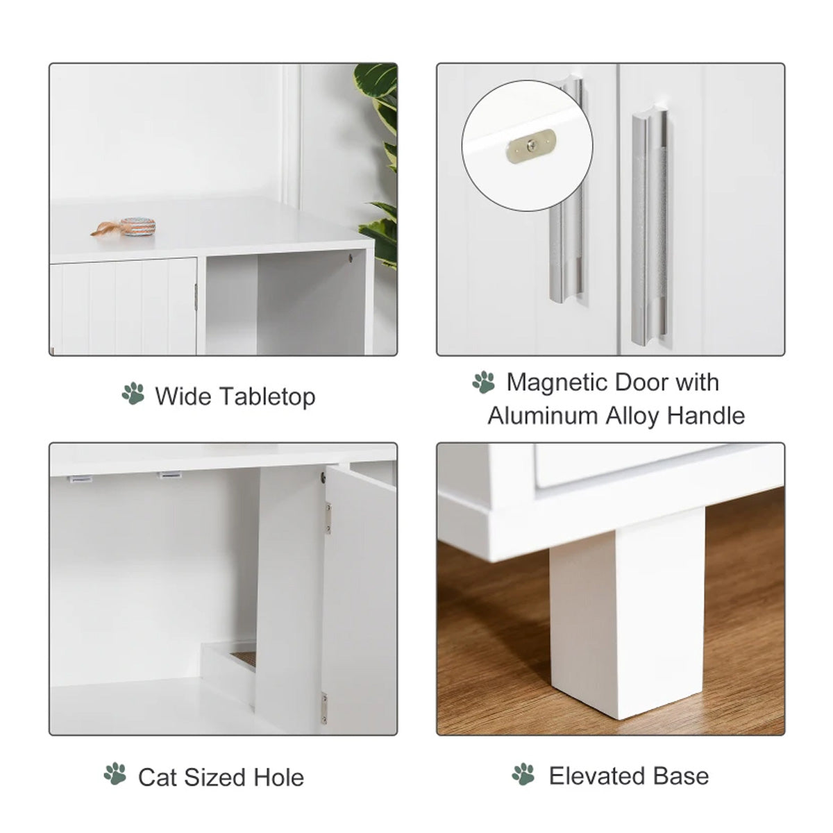 D31-016WT_Cat_Litter_Box_Enclosure_&_House_with_End_Table_Design