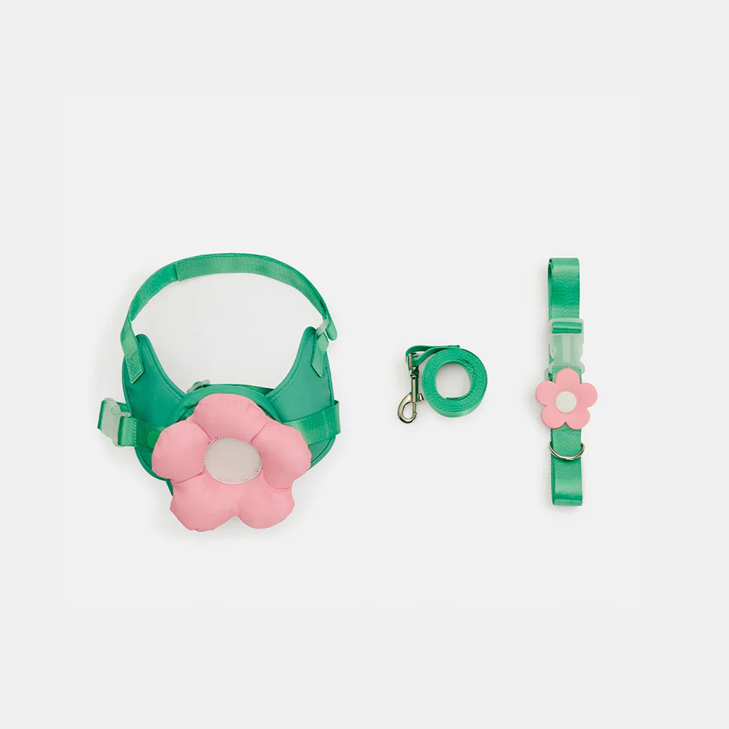 Flora Dog Leash and Collar with Harness Backpack