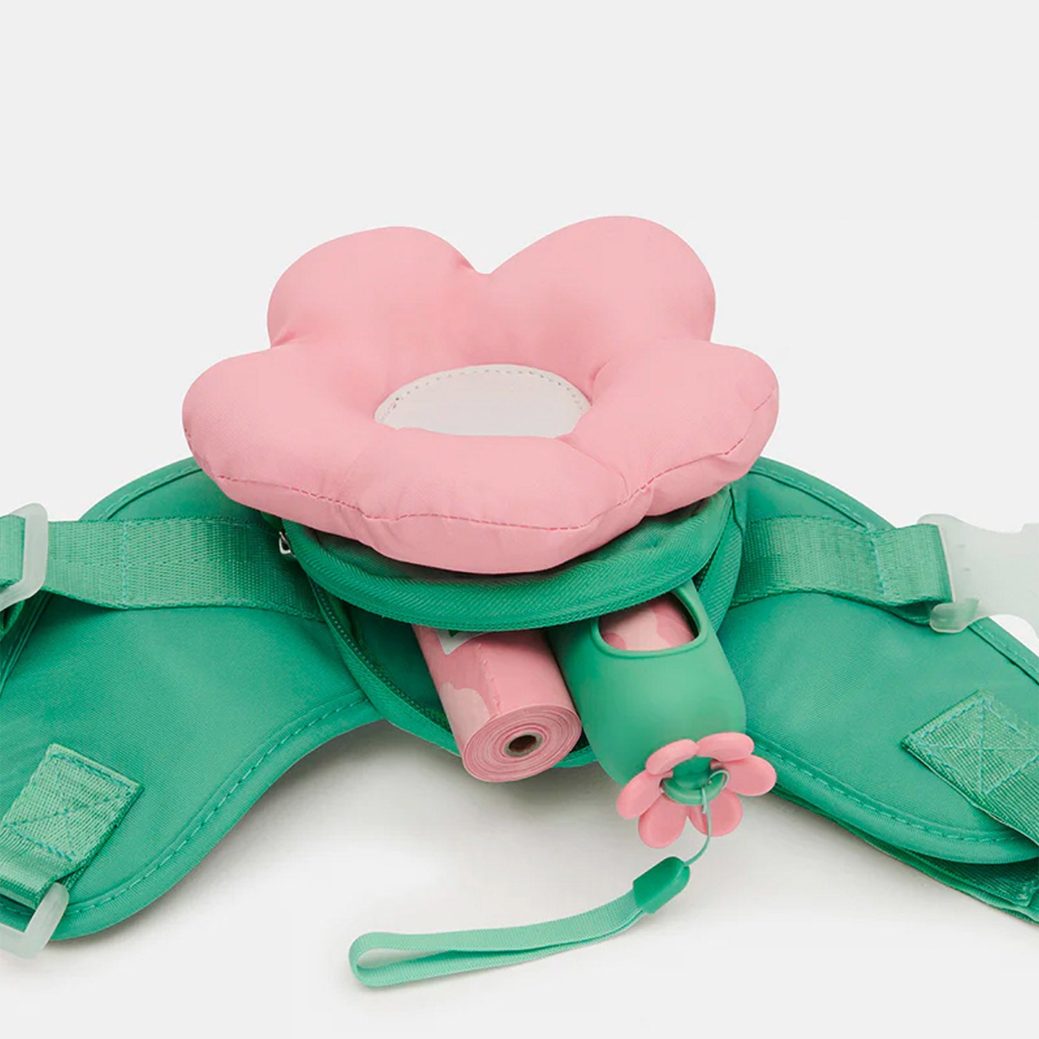 Flora Dog Leash and Collar with Harness Backpack