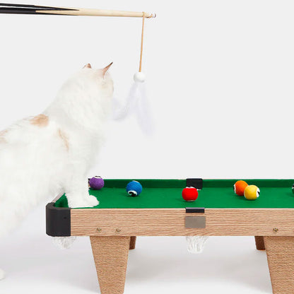 Meownooker Mini Pool Table Cat Scratcher and Catnip Toy Set